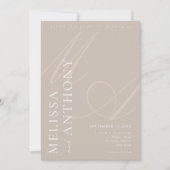 Invitation Mariage minimaliste élégant moderne (Devant)