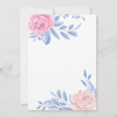 Invitation Mariage minimaliste élégant rose rose moderne (Dos)