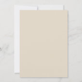 Invitation Mariage Minimaliste Élégant Simple Beige (Dos)