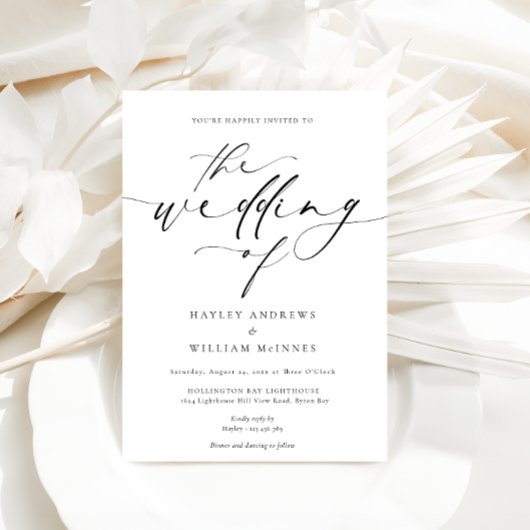 Invitation Mariage minimaliste Ellesmere