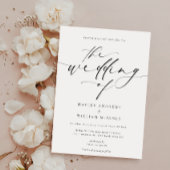 Invitation Mariage minimaliste Ellesmere et détails