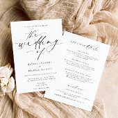 Invitation Mariage minimaliste Ellesmere et détails