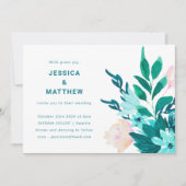 Invitation Mariage Minimaliste Émeraude (Devant)