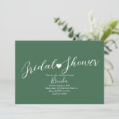 Invitation Mariage Minimaliste  Émeraude Simple (Debout devant)