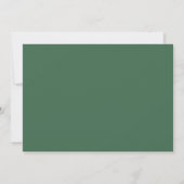 Invitation Mariage Minimaliste  Émeraude Simple (Dos)