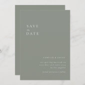 Invitation Mariage minimaliste en terre cuite Enregistrer la  (Devant / Derrière)
