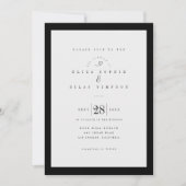Invitation Mariage minimaliste encadré moderne (Devant)