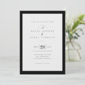 Invitation Mariage minimaliste encadré moderne (Debout devant)