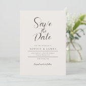 Invitation Mariage Minimaliste Enregistrer La Date (Debout devant)