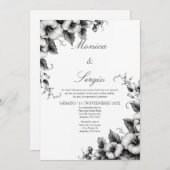 Invitation Mariage minimaliste espagnol élégant (Devant / Derrière)