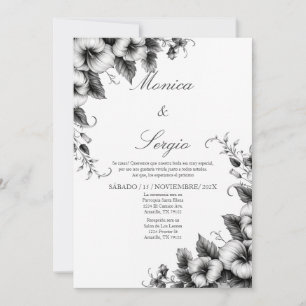 Invitation Mariage minimaliste espagnol élégant