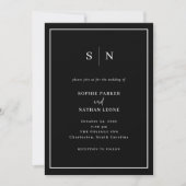 Invitation Mariage Minimaliste et Chic | Bordure Blanche (Devant)