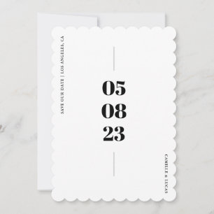 Invitation Mariage minimaliste et tendance Enregistrer la dat