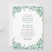Invitation Mariage Minimaliste Eucalyptus (Devant)