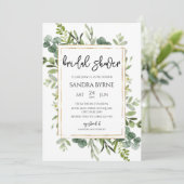 Invitation Mariage Minimaliste Eucalyptus (Debout devant)