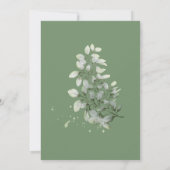 Invitation Mariage Minimaliste Eucalyptus et Verdure (Dos)