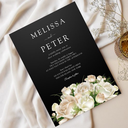 Invitation Mariage minimaliste floral