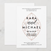Invitation Mariage minimaliste géométrique moderne (Devant / Derrière)