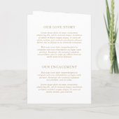 Invitation Mariage minimaliste Gold Modern (Dos)