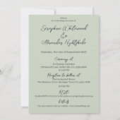 Invitation Mariage minimaliste gothique romantique (Dos)