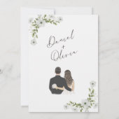 Invitation Mariage minimaliste gris (Dos)