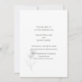 Invitation Mariage Minimaliste Gris Chardon Écossais (Devant)