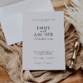 Invitation Mariage minimaliste invite Modèle