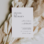 Invitation Mariage minimaliste invite Modèle