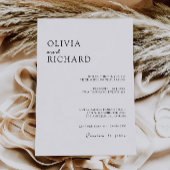 Invitation Mariage minimaliste invite Modèle