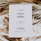 Invitation Mariage minimaliste invite Modèle