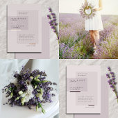 Invitation Mariage minimaliste Lavender Grey Neutre
