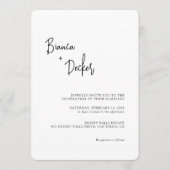 Invitation Mariage Minimaliste Moderne (Devant)