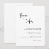 Invitation Mariage Minimaliste Moderne (Devant / Derrière)