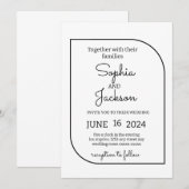 Invitation Mariage Minimaliste Moderne (Devant / Derrière)