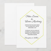 Invitation Mariage Minimaliste Moderne (Devant / Derrière)