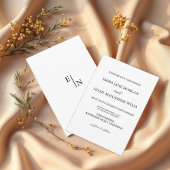 Invitation Mariage minimaliste moderne