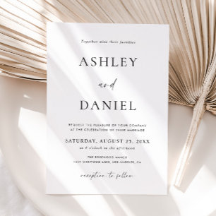 Invitation Mariage minimaliste moderne