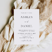 Invitation Mariage minimaliste moderne