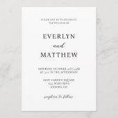 Invitation Mariage minimaliste moderne (Devant)