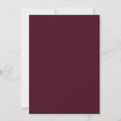 Invitation Mariage Minimaliste Moderne Bourgogne (Dos)