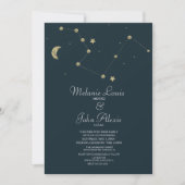 Invitation Mariage minimaliste moderne constellation feuille  (Devant)