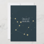 Invitation Mariage minimaliste moderne constellation feuille  (Dos)