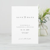 Invitation Mariage minimaliste moderne de script Enregistrer (Debout devant)