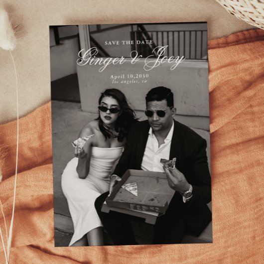 Invitation Mariage minimaliste moderne de script Enregistrer