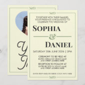 Invitation Mariage minimaliste moderne éditable (Devant / Derrière)