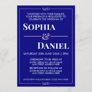 Invitation Mariage minimaliste moderne éditable