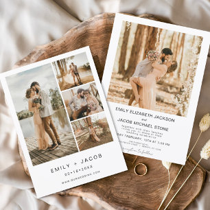 Invitation Mariage minimaliste moderne élégant simple