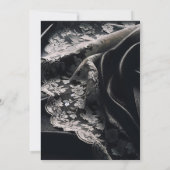 Invitation Mariage minimaliste moderne en cuir et dentelle (Dos)