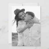 Invitation Mariage Minimaliste Moderne en Noir et Monochrome (Dos)