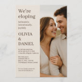 Invitation Mariage minimaliste moderne en photo (Devant)